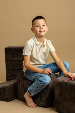 Børn Meowbaby Børnemøbler-Foam Sæt 3 Elementer Kraftig Fløjl, Brun