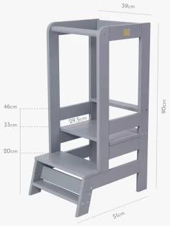 Børnemøbler|Meowbaby Læringstårn, Mørkegrå