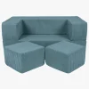 Børn Meowbaby Børnemøbler-Play Aesthetic Cube  Bygbar Sofa, Turkis