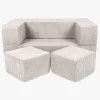Børnemøbler|Meowbaby Play Aesthetic Cube  Bygbar Sofa, Ecru