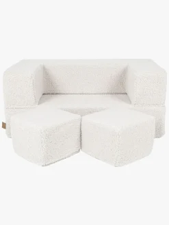 Børn Meowbaby Børnemøbler-Play Bearly Cube  Bygbar Sofa, Cremefarvet