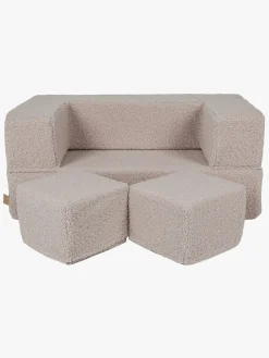 Børn Meowbaby Børnemøbler-Play Bearly Cube  Bygbar Sofa, Lysegrå