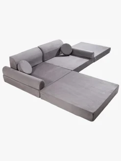 Børn Meowbaby Børnemøbler-Play Premium Slimcord  Bygbar Sofa, Grå