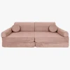 Børnemøbler|Meowbaby Play Slimcord  Bygbar Sofa, Pink