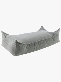 Børnemøbler|Meowbaby Puf Rektangel Slimcord, Grå