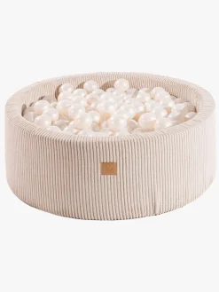 Meowbaby Boldbassiner-Rund Boldbassin Kraftig Fløjl 30x90, Ecru