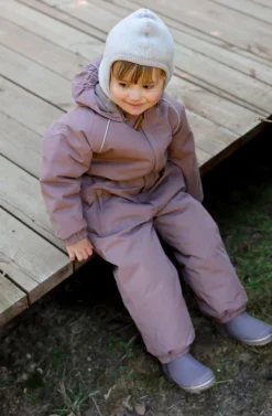 Tilbehør|Uldtøj|MikkLine Mikk-Line Elefanthue Merinould, Melange Offwhite