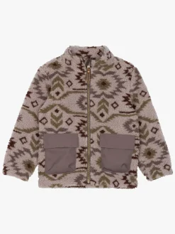 Børn MikkLine Fleecetøj-Mikk-Line Teddy-jakke, Cloud Gray