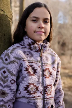 Børn MikkLine Fleecetøj-Mikk-Line Teddy-jakke, Cloud Gray