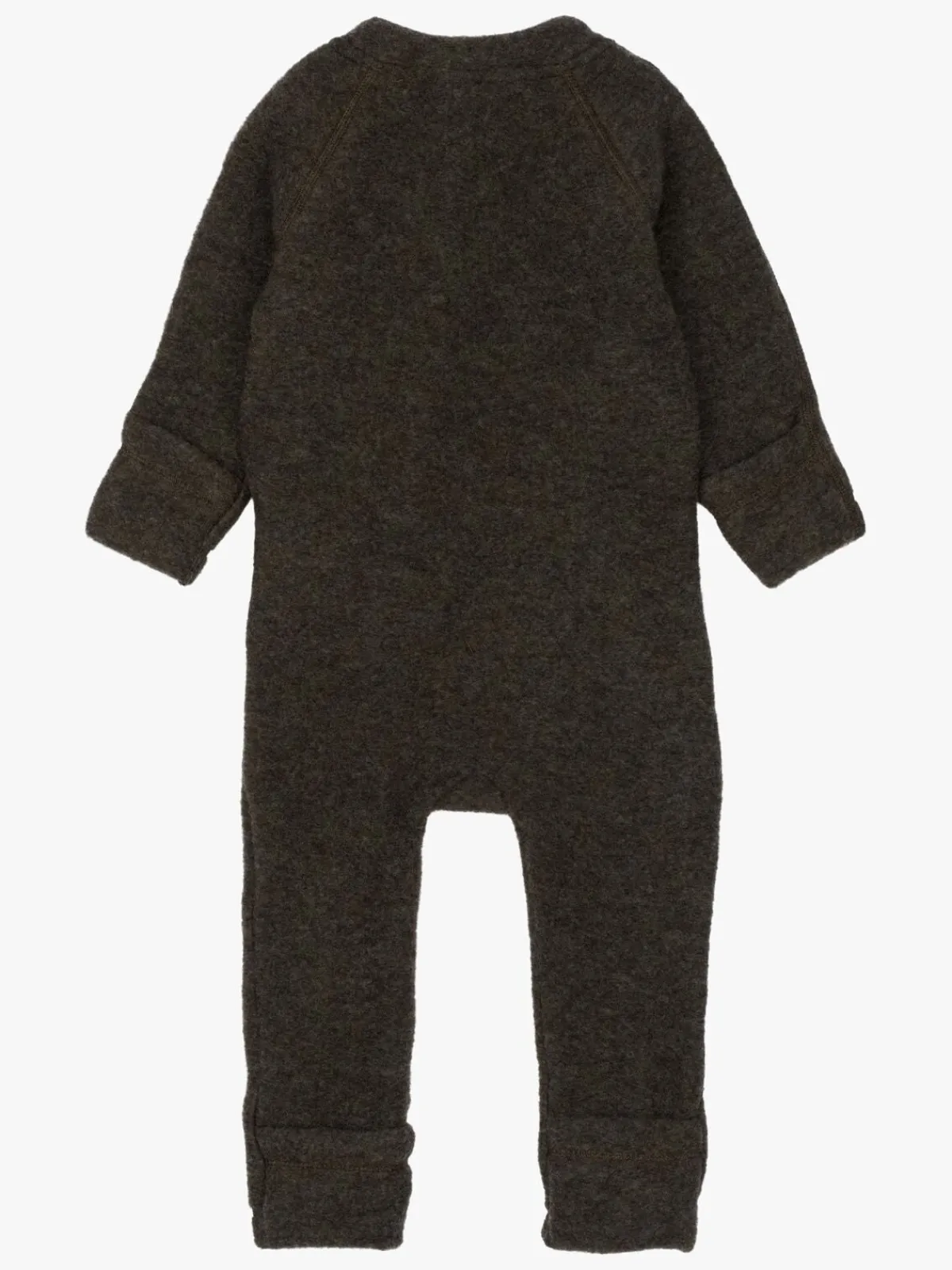 Børn MikkLine Heldragter|Uldtøj-Mikk-Line Ulddragt Merino, Dark Brown Melange