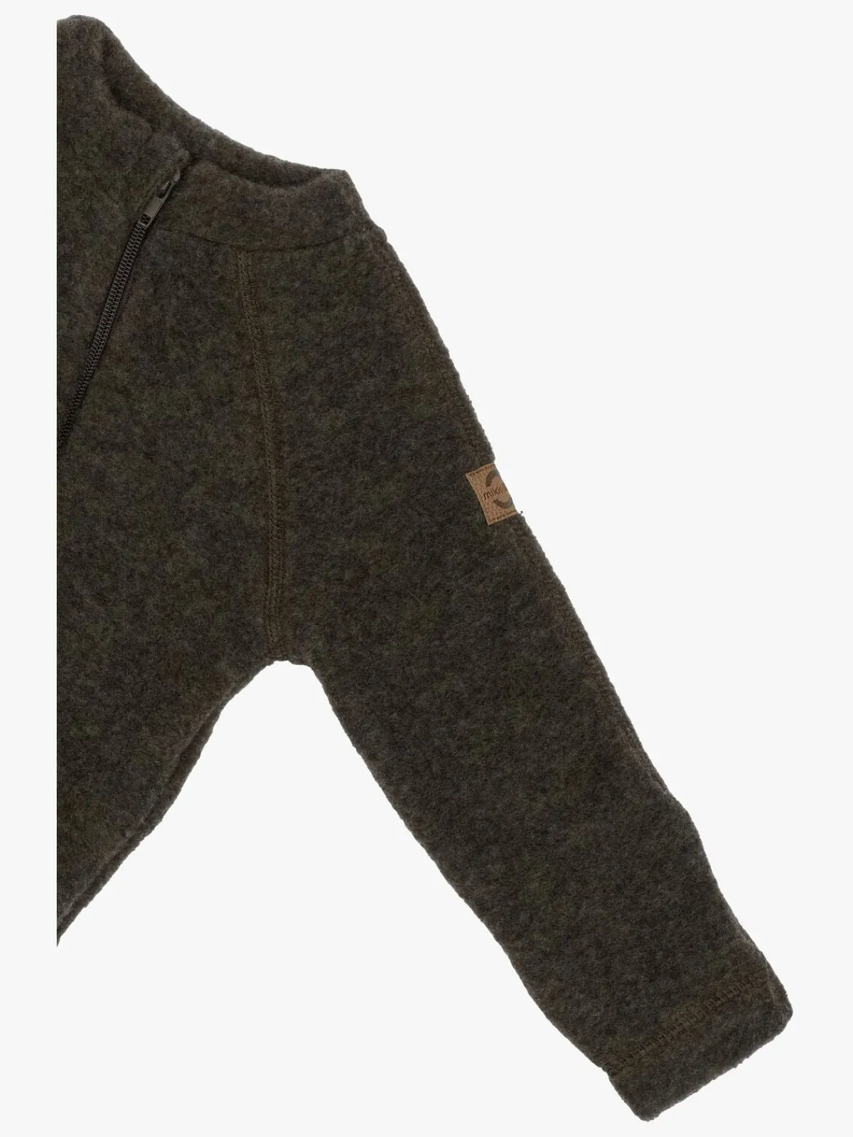 Børn MikkLine Heldragter|Uldtøj-Mikk-Line Ulddragt Merino, Dark Brown Melange