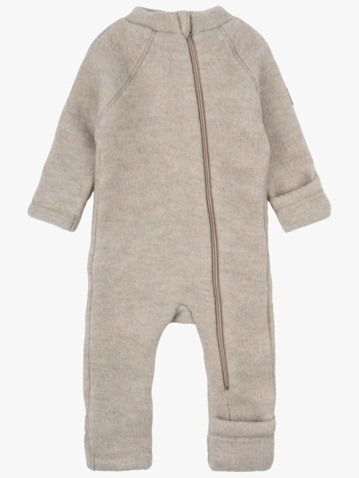 Børn MikkLine Heldragter|Uldtøj-Mikk-Line Ulddragt Merino, Melange Offwhite