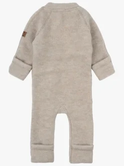 Børn MikkLine Heldragter|Uldtøj-Mikk-Line Ulddragt Merino, Melange Offwhite