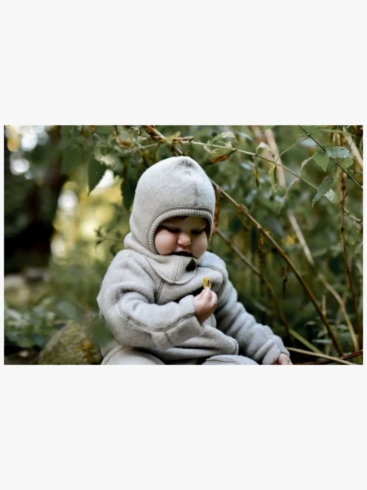 Børn MikkLine Heldragter|Uldtøj-Mikk-Line Ulddragt Merino, Melange Offwhite