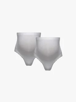 Tøj Til Mor|Milki Hipster Seamless Graviditetstrusser 2-Pak, White