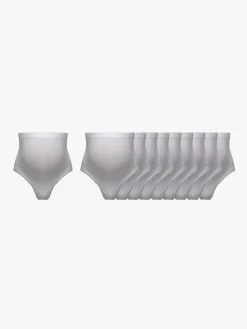 Tøj Til Mor|Milki Hipster Seamless Graviditetstrusser 10-Pak Str. XS-S, White