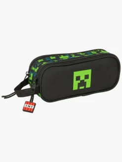 Kreativt Legetøj| Minecraft Dobbelt Penalhus TNT, Blå/Grøn