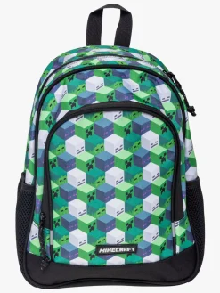 Tasker|Minecraft Rygsæk 10L, Grøn/Sort