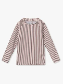 Børn MiniATure Uv & Strand-MINI A TURE Gani UV-trøje, Acorn Brown Stripes