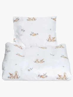 Sengetøj|MiniDreams Sengesæt Tremmeseng 100x130 Bunny, Hvid