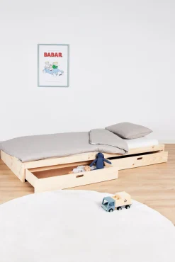 Børnesenge & Tilbehør|Minitude ATLAS Juniorseng 90x200, Natur