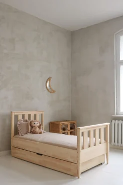 Børn Minitude Børnesenge & Tilbehør-ETHAN Seng 90x200, Natur