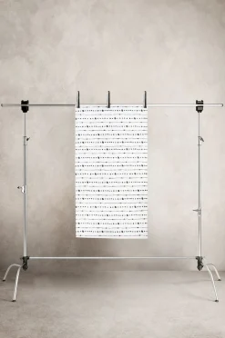 Gulvtæpper|Minitude Gulvtæppe Prikker 80x150, Hvid/Sort