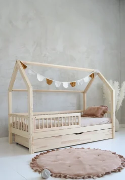 Børnesenge & Tilbehør|Minitude HUDSON Juniorseng 90x190, Natur