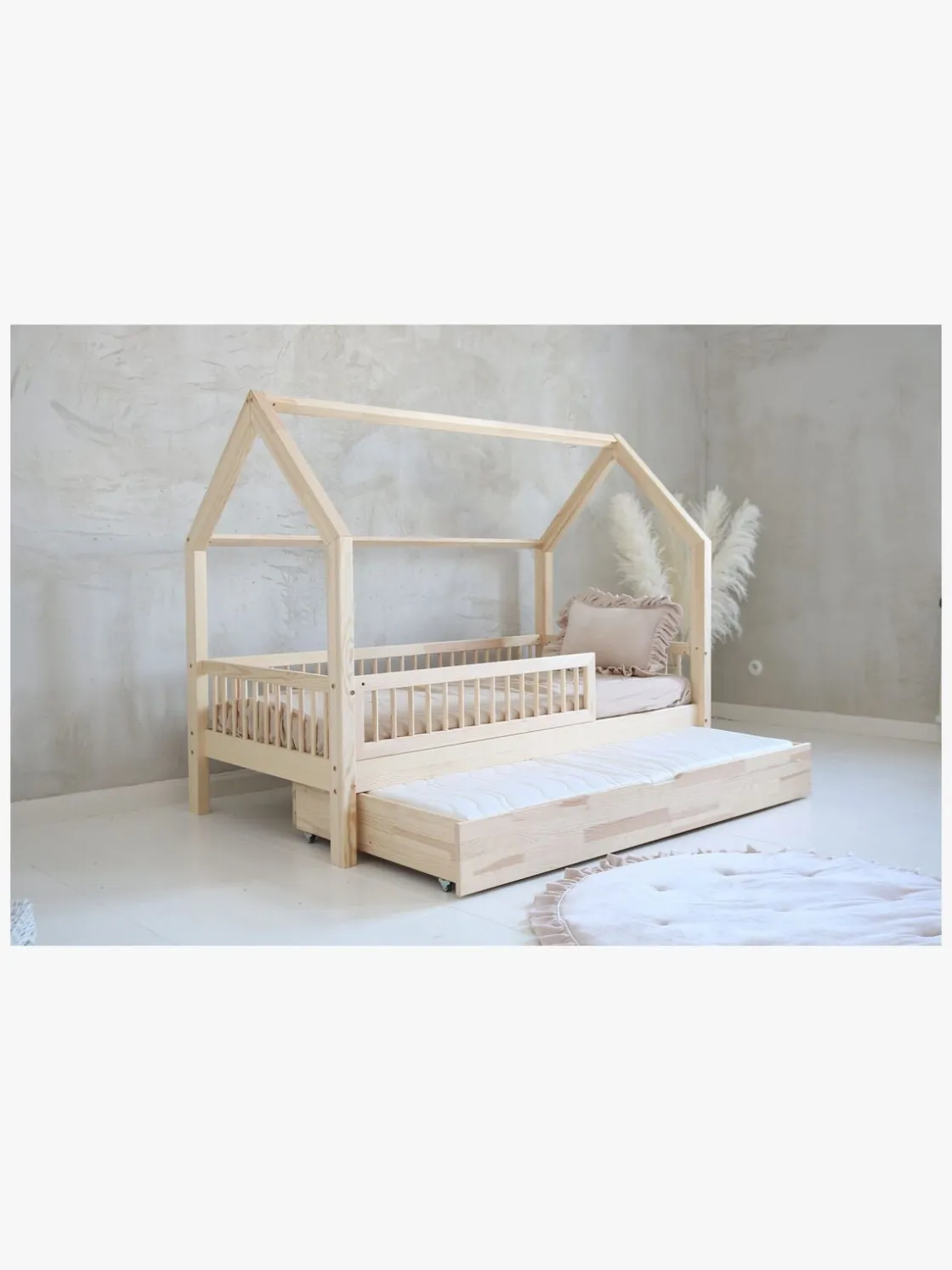 Børnesenge & Tilbehør|Minitude HUDSON Juniorseng 90x190, Natur