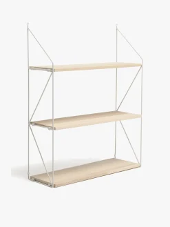 Børn Minitude Børnemøbler-Hylde Brooklyn 3-Plan, Natur/Hvid