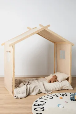 Børnesenge & Tilbehør|Minitude LEVI Juniorseng inkl. BabyMatex Madras Softi Plus 70x140, Natur