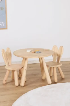 Børn Minitude Børnemøbler-Nordic Bord Dimma & Stole Kanin, Natur