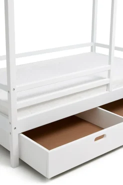 Børn Minitude Børnesenge & Tilbehør-Nordic Jax Husseng 70x140 & BabyMatex Madras Carpathia + Sengeskuffe, Hvid