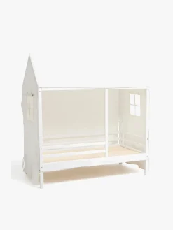 Børnesenge & Tilbehør|Minitude Nordic Jax Husseng 70x140 + Sengehimmel, Hvid