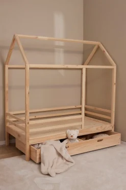 Børn Minitude Børnesenge & Tilbehør-Nordic Jax Juniorseng 70x140 inkl. Sengeskuffe, Natur