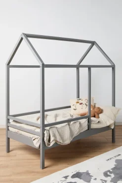 Børn Minitude Børnesenge & Tilbehør-Nordic Jax Juniorseng med BabyMatex Madras Carpathia 70x140, Grå