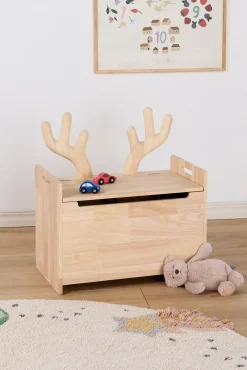 Børnemøbler|Minitude Nordic LEO Opbevaringsbænk, Natur Brun