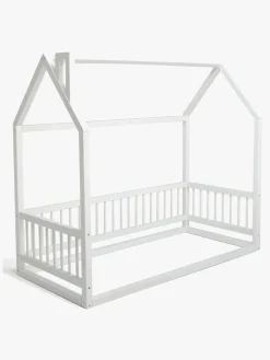 Børnesenge & Tilbehør|Minitude Nordic Mason Husseng 70x160 + Sengehimmel, Hvid