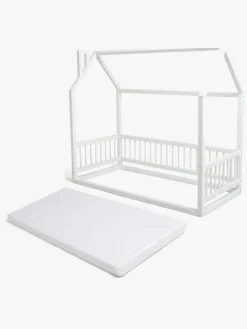 Børnesenge & Tilbehør|Minitude Nordic Mason Juniorseng med BabyMatex Carpathia Madras 70x160 cm