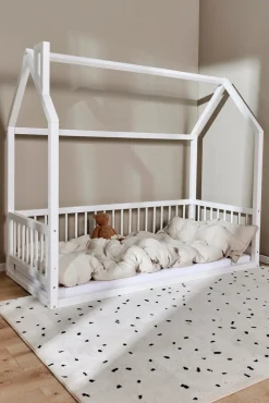 Børnesenge & Tilbehør|Minitude Nordic Mason Juniorseng med BabyMatex Carpathia Madras 70x160 cm