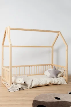 Børnesenge & Tilbehør|Minitude Nordic MASON Junior-/Montessori-seng 70x160, Træ Beige