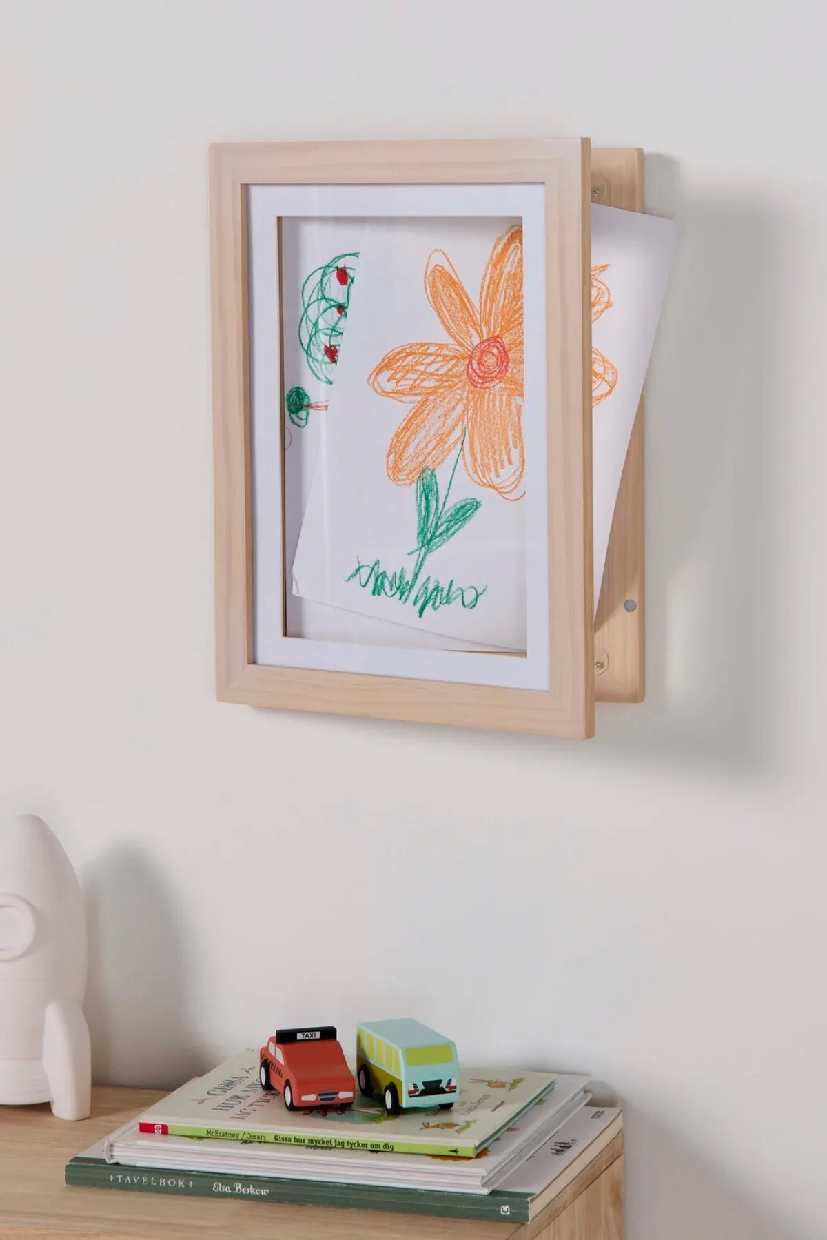 Børn Minitude Interiør-OLIVER Åbningsbar Ramme A4, 100 Sider, White wash