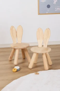 Børnemøbler|Minitude Stol Kanin 2-pak, Natur