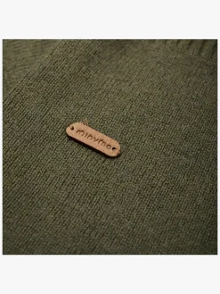 Tilbehør|Minymo Elefanthue Uldblanding, Olive Night Grøn