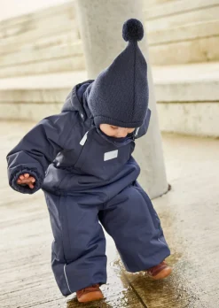 Børn Minymo Tilbehør|Uldtøj-Elefanthue Uldblanding, Parisian Night