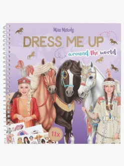 Kreativt Legetøj|MissMelody Miss Melody Dress Me Up Klistermærkebog Around The World