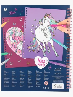 Kreativt Legetøj|MissMelody Miss Melody Malebog med Glittertusser