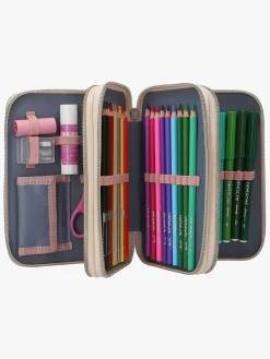 MissMelody Kreativt Legetøj-Miss Melody Penalhus med 3 Rum Poppy, Sandfarvet