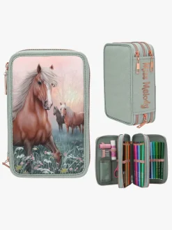 Kreativt Legetøj|MissMelody Penalhus med 3 Rum Romantic Fields, Grøn