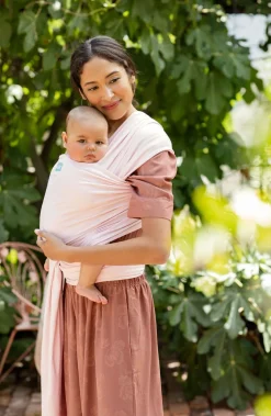 Bæreseler, Strækvikler & Bærestole|Moby Classic Vikle Rose Quartz Lyserød